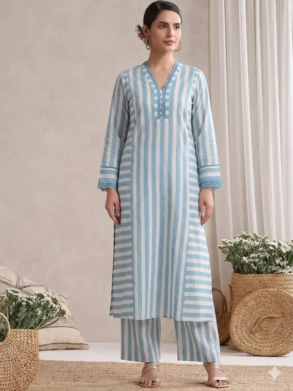 Sky_Blue_Striped_Cotton_Kurta_&_Straight_Pant_Set