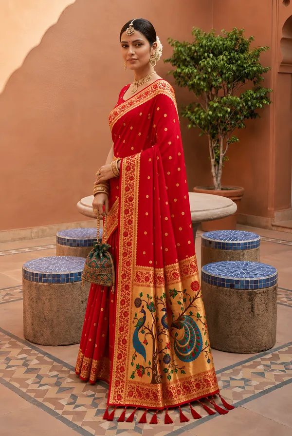 Soft_Paithani_Silk_Saree_With_Blouse_Piece