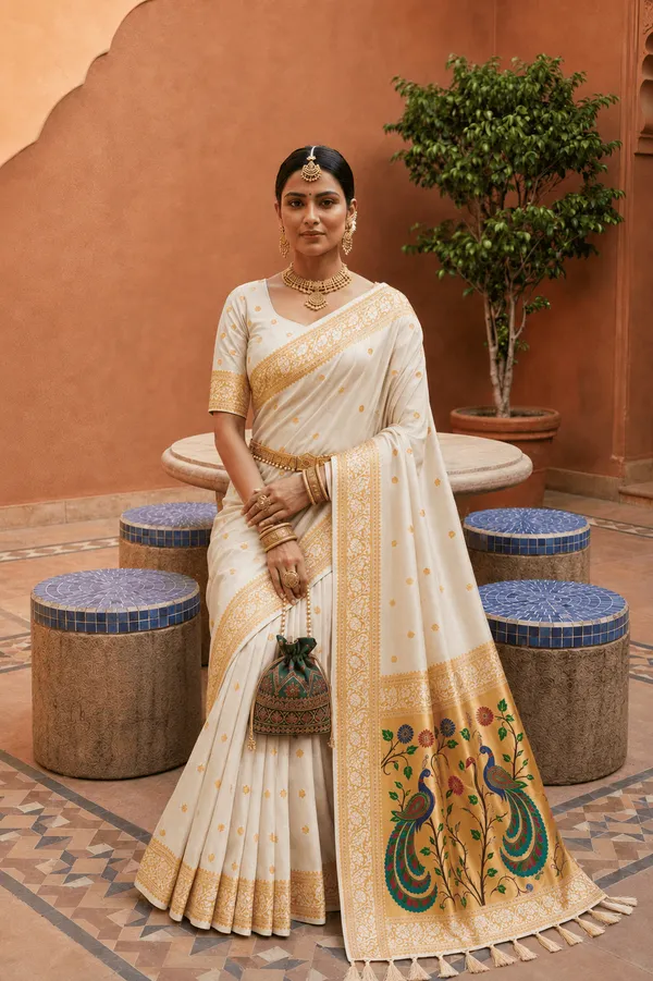 Soft_Paithani_Silk_Saree_With_Blouse_Piece