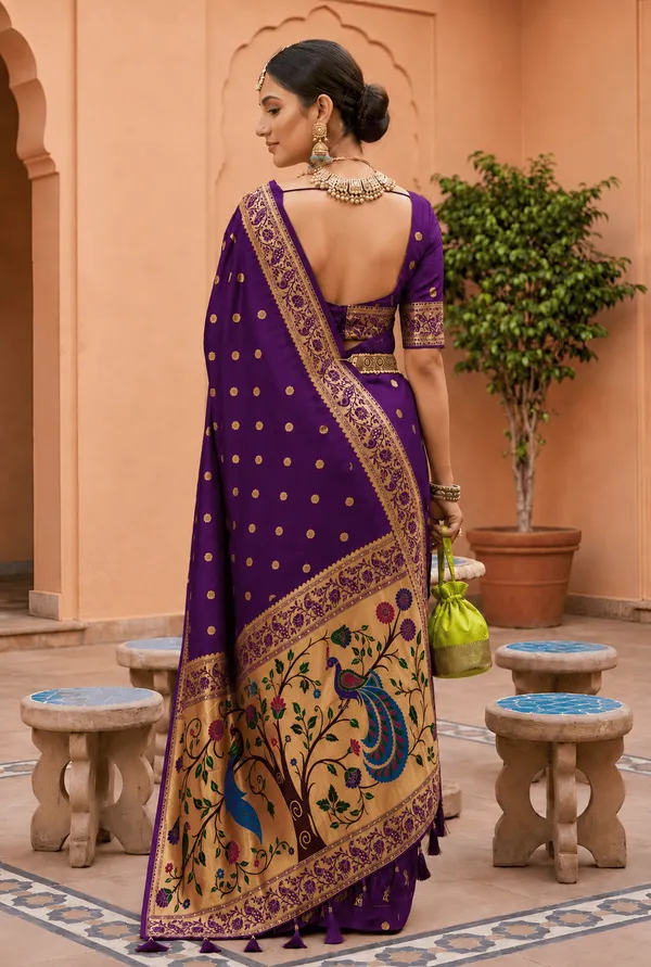 Soft_Paithani_Silk_Saree_With_Blouse_Piece