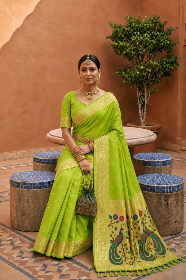 Soft_Paithani_Silk_Saree_With_Blouse_Piece