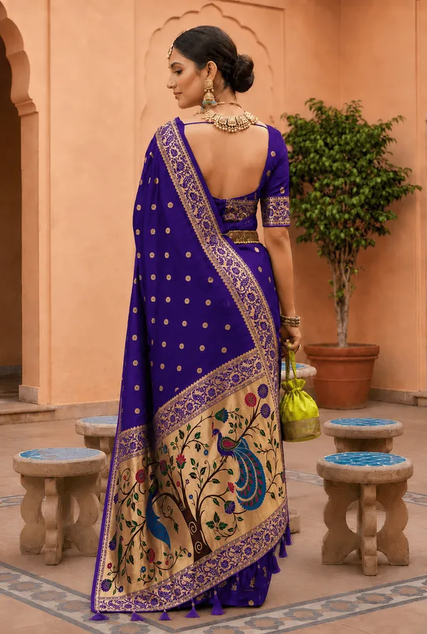 Soft_Paithani_Silk_Saree_With_Blouse_Piece