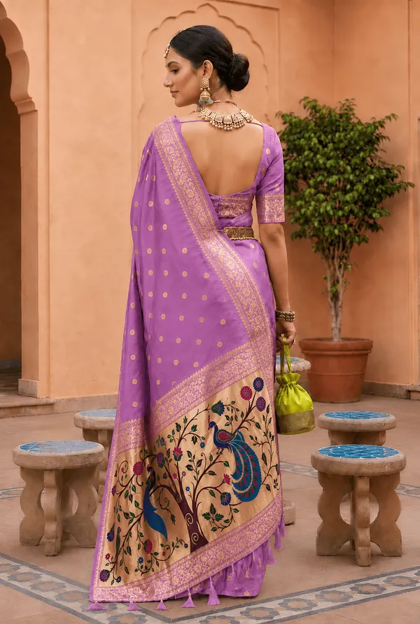 Soft_Paithani_Silk_Saree_With_Blouse_Piece