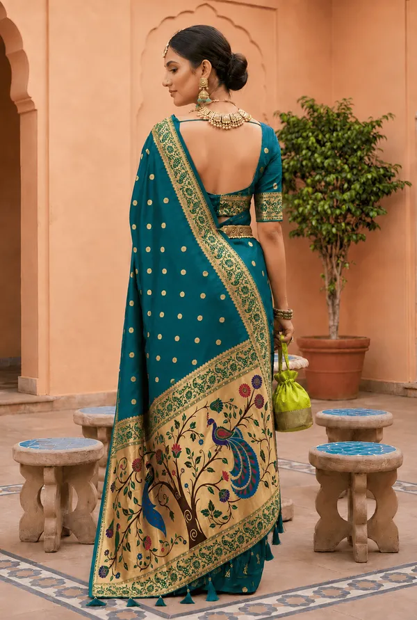 Soft_Paithani_Silk_Saree_With_Blouse_Piece