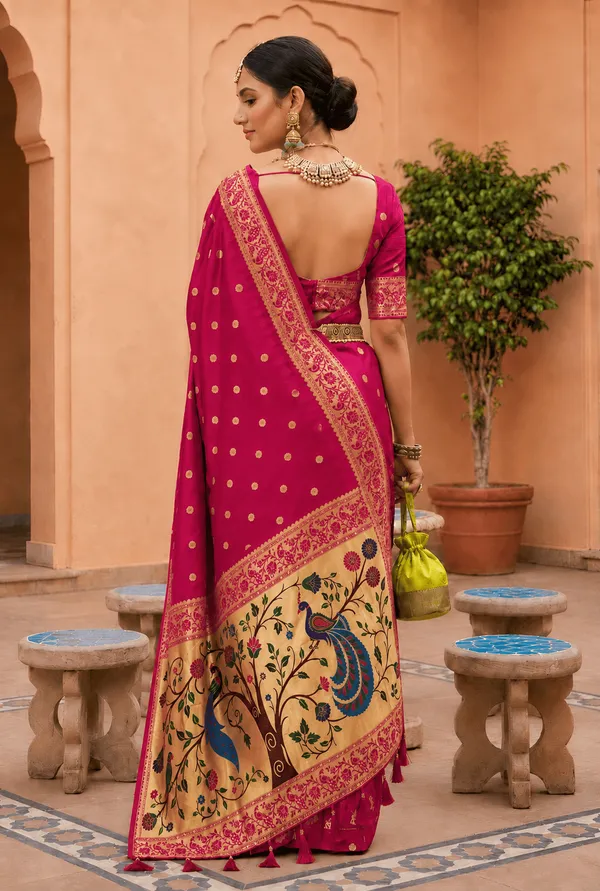 Soft_Paithani_Silk_Saree_With_Blouse_Piece