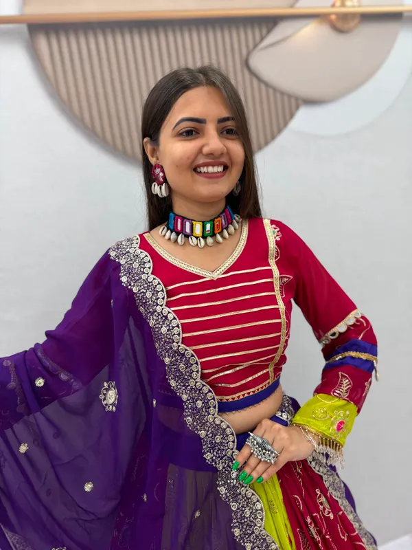 Traditional_Multi-Color_Georgette_Chaniya_Choli_Set_with_Heavy_Embroidered_Elephant_&_Floral_Motif_Borders