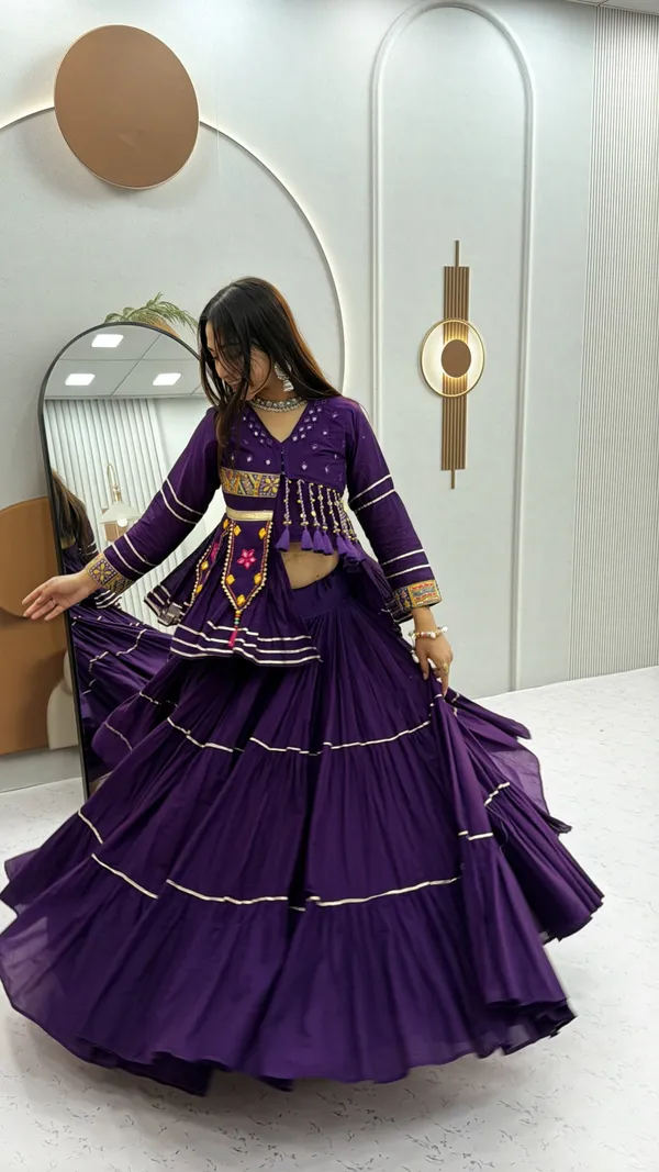 Traditional_Purple_Cotton_Navratri_Chaniya_Choli_Set_with_Koti_Jacket,_Mirror_Work_&_Gota_Patti_Accent