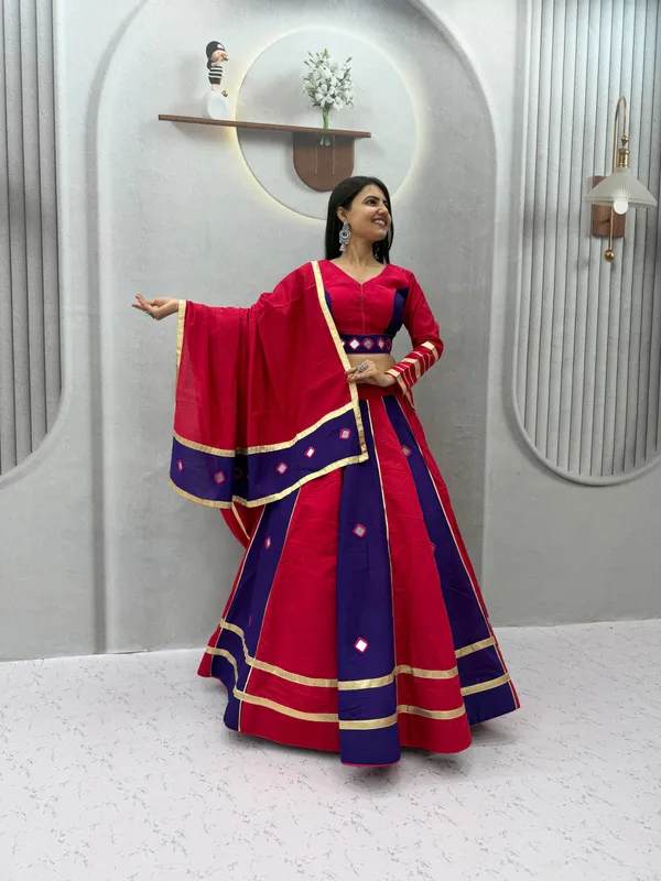 Vibrant_Magenta_&_Purple_Roman_Silk_Lehenga_Choli_with_Mirror_Work_&_Gota_Patti_Details