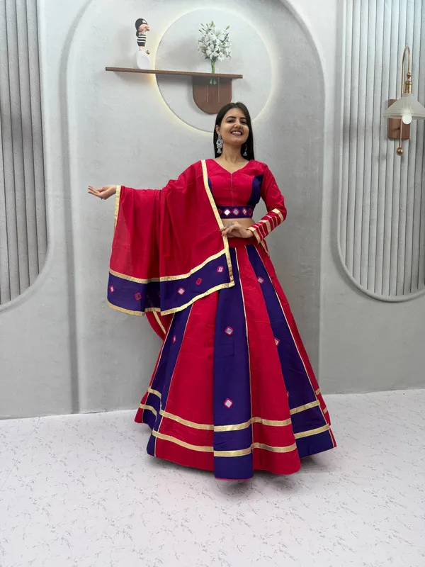 Vibrant_Magenta_&_Purple_Roman_Silk_Lehenga_Choli_with_Mirror_Work_&_Gota_Patti_Details
