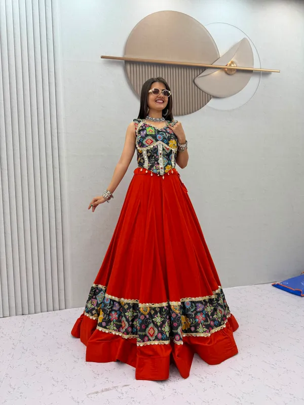 Vibrant_Orange_Navratri_Chaniya_Choli_Set_with_Mirror_Work_Corset_&_Embroidered_Dupatta