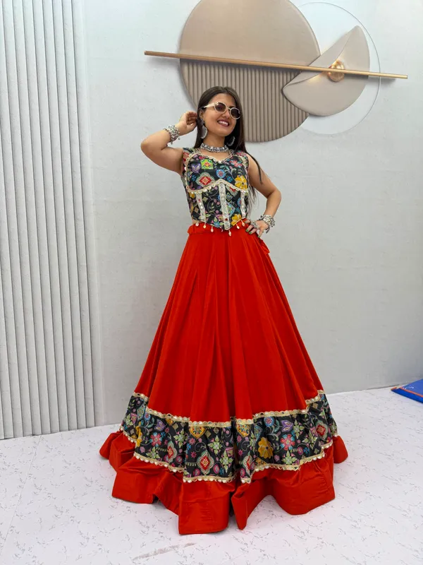 Vibrant_Orange_Navratri_Chaniya_Choli_Set_with_Mirror_Work_Corset_&_Embroidered_Dupatta