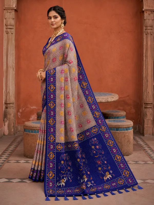Violet_Ajrakh_Printed_Designer_Patola_Saree_with_Contrast_Border_&_Tassel_Pallu