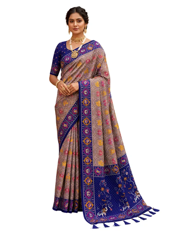 Violet_Ajrakh_Printed_Designer_Patola_Saree_with_Contrast_Border_&_Tassel_Pallu