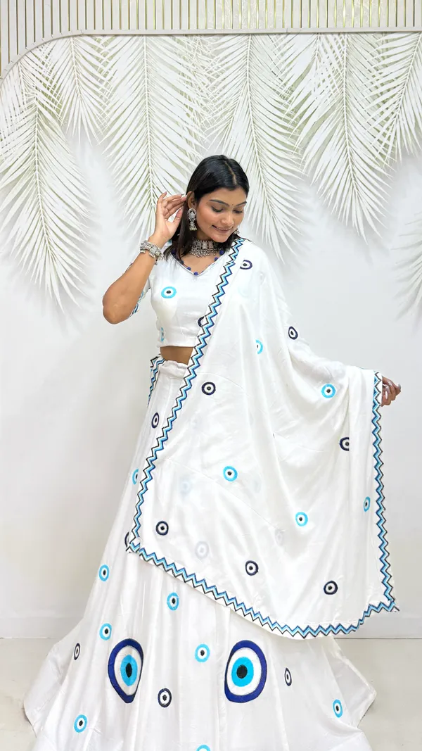 White_Evil_Eye_Printed_Lehenga_Choli_with_Embroidered_Dupatta