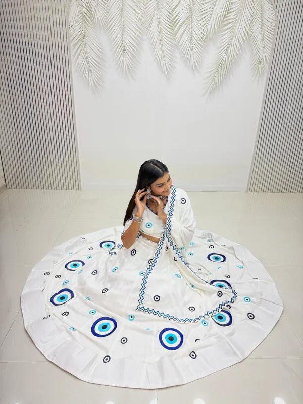 White_Evil_Eye_Printed_Lehenga_Choli_with_Embroidered_Dupatta