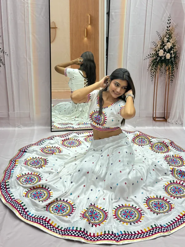 White_Multicolor_Embroidered_Lehenga_Choli_Set_with_Organza_Dupatta
