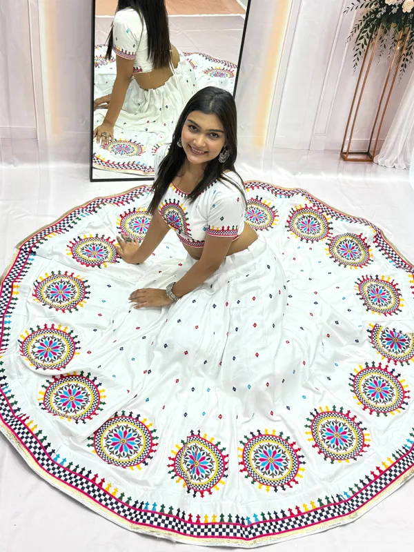 White_Multicolor_Embroidered_Lehenga_Choli_Set_with_Organza_Dupatta