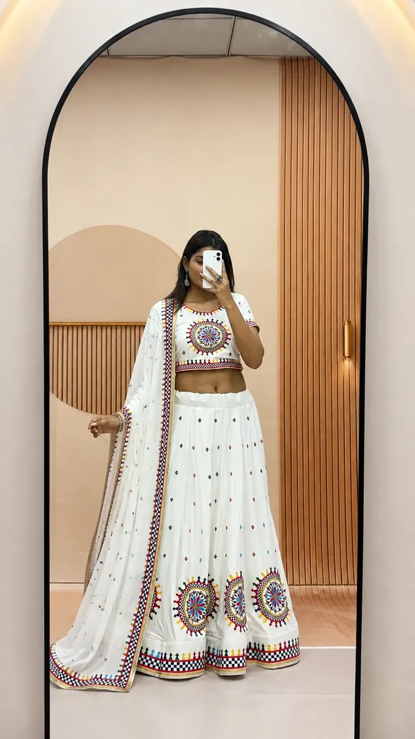 White_Multicolor_Embroidered_Lehenga_Choli_Set_with_Organza_Dupatta