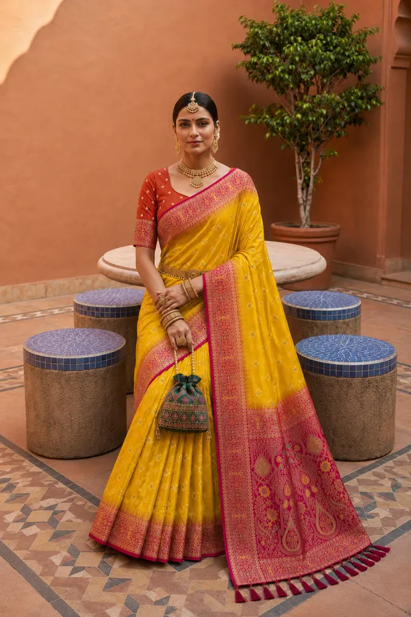 Yellow_Designer_Banarasi_Saree_with_Intricate_Traditional_Border