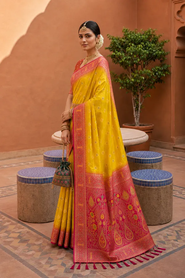 Yellow_Designer_Banarasi_Saree_with_Intricate_Traditional_Border
