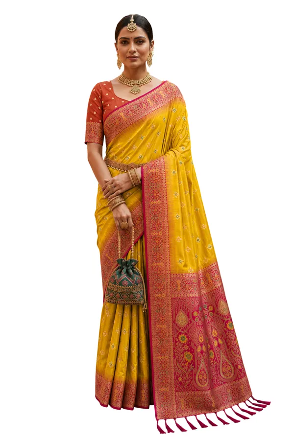 Yellow_Designer_Banarasi_Saree_with_Intricate_Traditional_Border