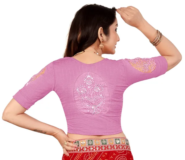 Purple_Cotton_Lace_Detail_Round_Neck_Saree_Blouse_For_Women