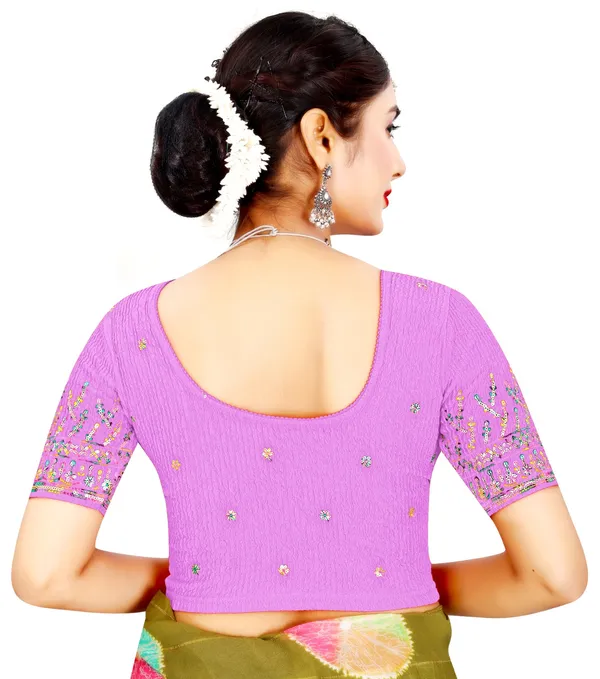 Purple_Crinkle_Sequin_Embroidered_Elbow_Sleeve_Saree_Blouse_For_Women