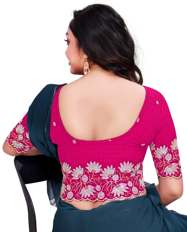 Pink_Cotton_Embroidered_Sequin_Elbow_Sleeve_Saree_Blouse_For_Women