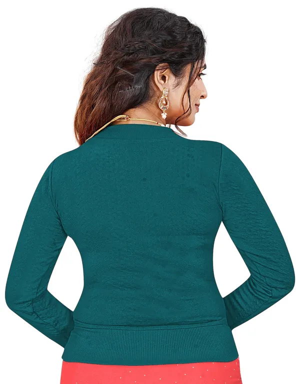 Premium_Lycra_Stretchable_Round_Neck_Blouse_for_Saree_-_morpich