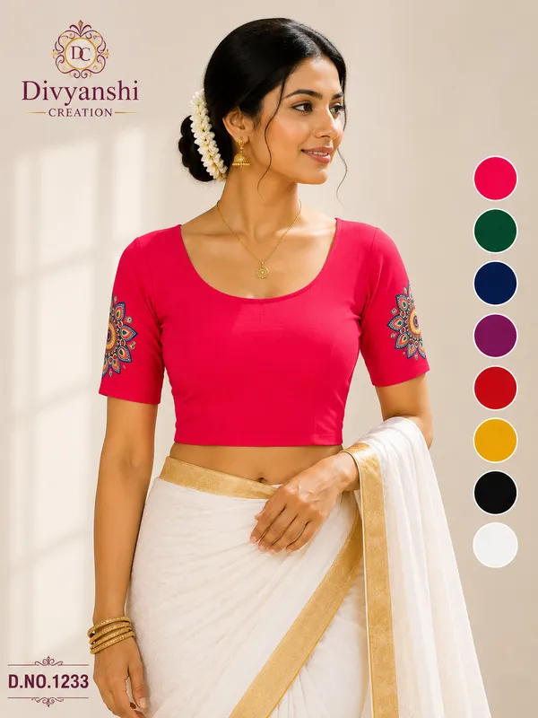 Red_Traditional_DTF_Printed_Cotton_Stretchable_Blouse_for_Women