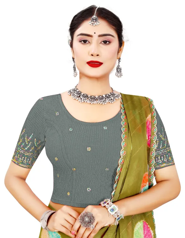Grey_Cotton_Crinkle_Sequin_Floral_Embroidered_Saree_Blouse_For_Women