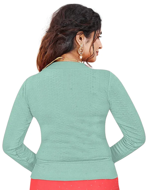 Women's_Cotton_Blend_Stretchable_Full_Sleeve_Blouse_–_Round_Neck
