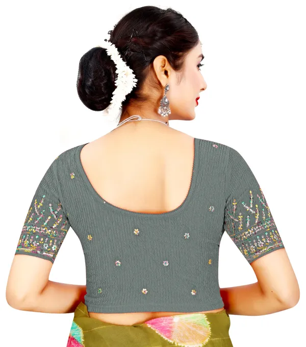 Grey_Cotton_Crinkle_Sequin_Floral_Embroidered_Saree_Blouse_For_Women