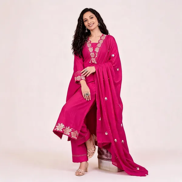 Pink_Cotton_Rayon_Straight_Kurta_Set_With_Dupatta_For_Women
