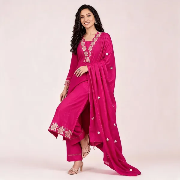 Pink_Cotton_Rayon_Straight_Kurta_Set_With_Dupatta_For_Women