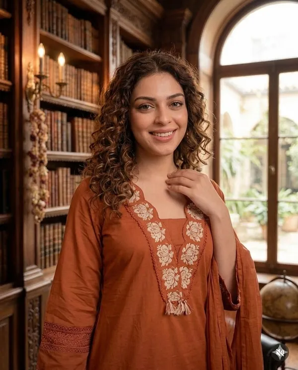 Maroon_Cotton_Rayon_Embroidered_Straight_Kurta_Palazzo_Set_For_Women