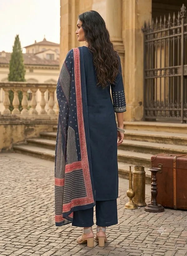 Navy_Blue_Cotton_Rayon_Printed_Straight_Kurta_With_Palazzo_And_Dupatta_For_Women