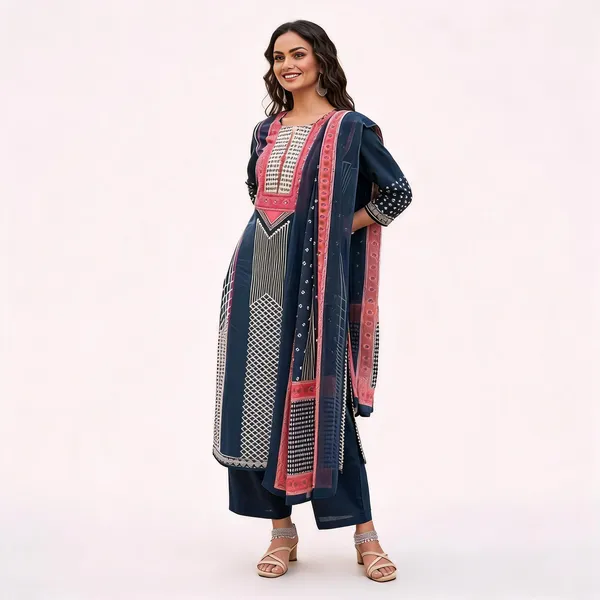 Navy_Blue_Cotton_Rayon_Printed_Straight_Kurta_With_Palazzo_And_Dupatta_For_Women