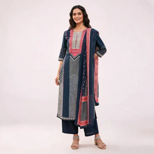 Navy_Blue_Cotton_Rayon_Printed_Straight_Kurta_With_Palazzo_And_Dupatta_For_Women