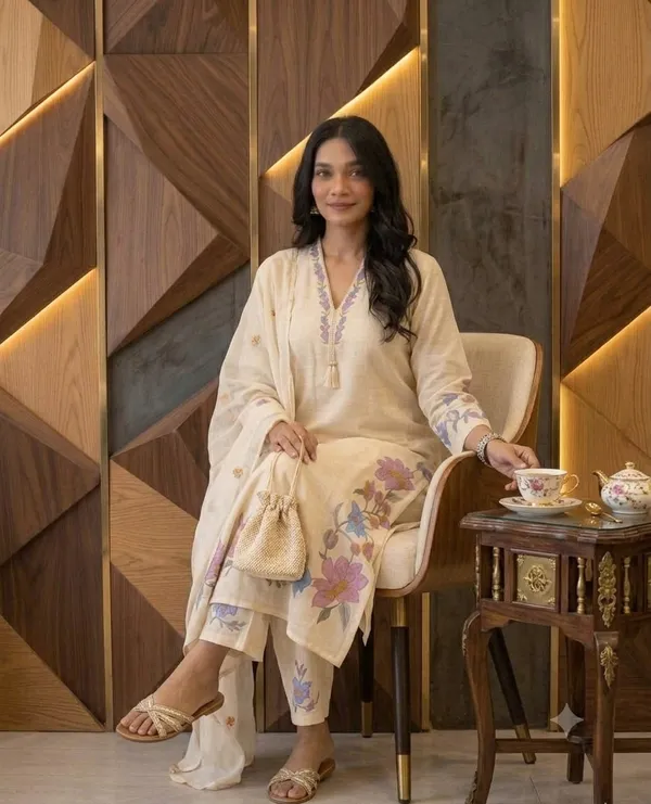 White_Cotton_Rayon_Floral_Print_Straight_Kurta_Set_For_Women