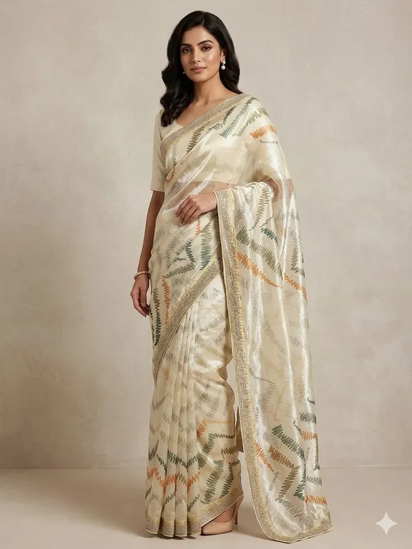 Off-White_Silk_Metallic_Saree_For_Women