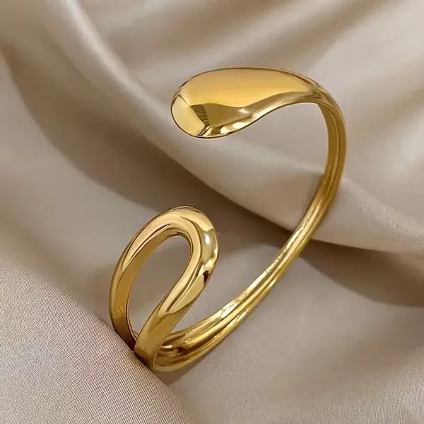 Gold_Stainless_Steel_Abstract_Open_Band_Ring_For_Women