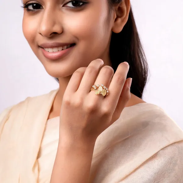 Gold_Stainless_Steel_Crystal_Ginkgo_Leaf_Ring_For_Women