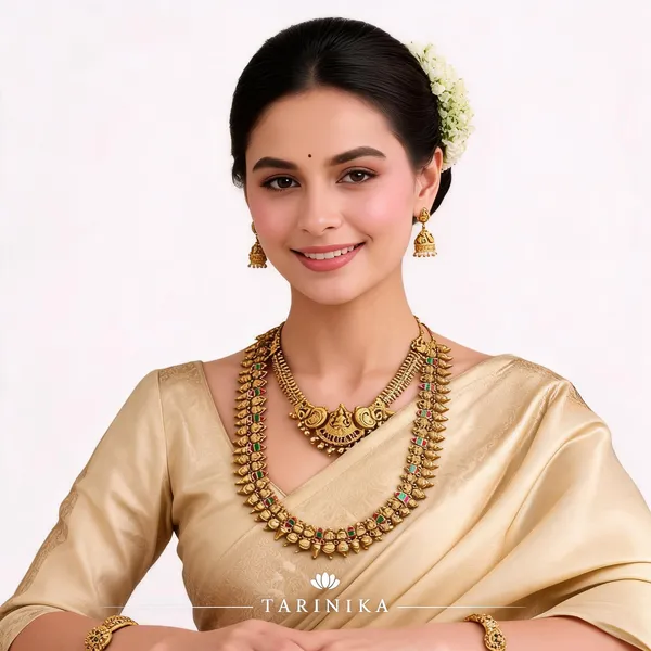 Gold_Stainless_Steel_Temple_Motif_Necklace_Earrings_And_Bracelet_Set_For_Women