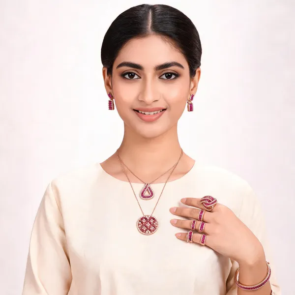 Rose_Gold_Ruby_And_Diamond_Stainless_Steel_Jewellery_Set_For_Women