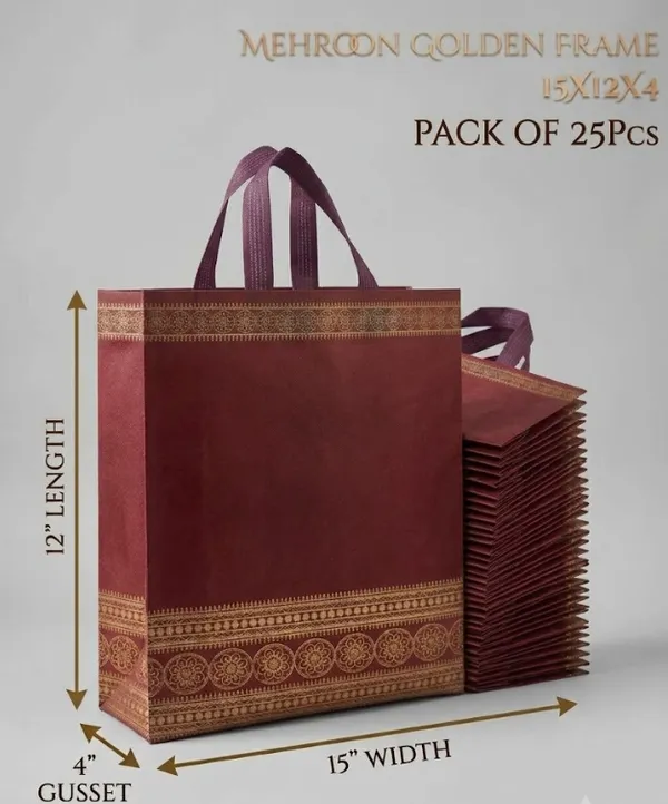 15"x12"x4"_Non-Woven_Laminated_Designer_Carry_Bags(25pcs)