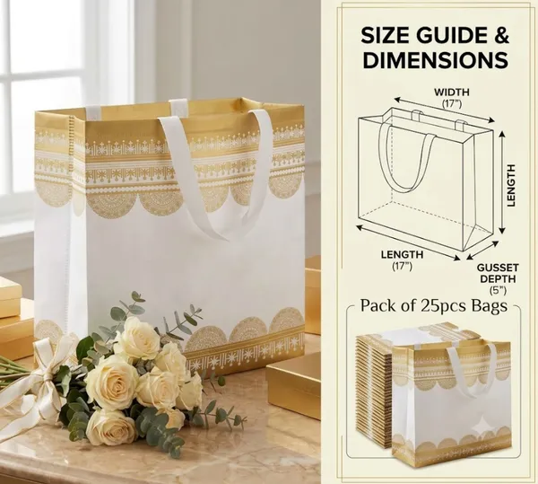 17"x12"x5"_Non-Woven_Laminated_Designer_Carry_Bags(25pcs)