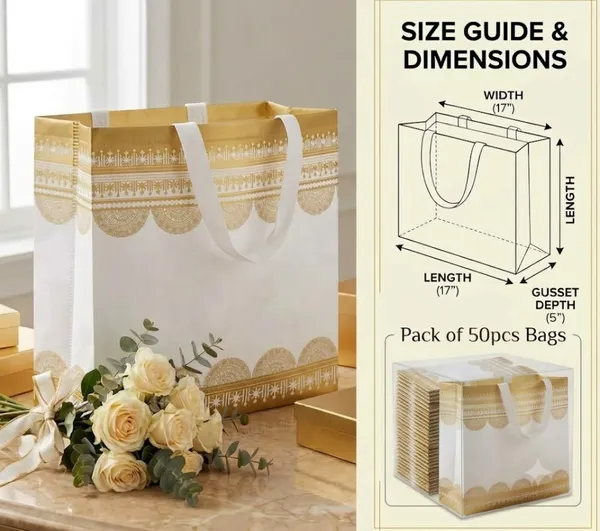 17"x12"x5"_Non-Woven_Laminated_Designer_Carry_Bags(50pcs)