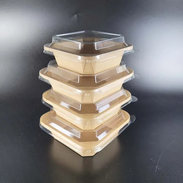 Kraft_Square_Food_Container_With_Clear_Lid_1000Ml_-_1000_Ml