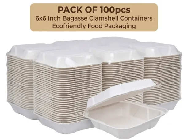 6x6_inch_Bagasse_Hinge_Clamshell_Box_(_100pcs)